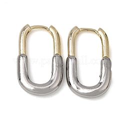 Aretes de aro ovalados de latón para mujer&nbsp;KK-CBAF3A5-08GP