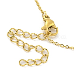 Collane con ciondolo in acciaio inossidabile 304&nbsp;NJEW-M099-01A-G