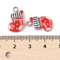 Pendentifs en résine opaque sur le thème de noël&nbsp;RESI-S08-01B