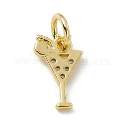 Breloques en laiton avec zircone cubique de micro pave&nbsp;X-ZIRC-F132-15G