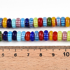 Fili di perline di vetro millefiori fatto a mano&nbsp;LK-WH0002-01