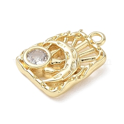 Pendentifs en zircone cubique clair en laiton&nbsp;CU-CBACBD7-02G
