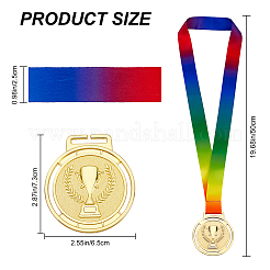 3 Stück Medaille aus Zinklegierung in zwei Farben&nbsp;AJEW-CN0001-33