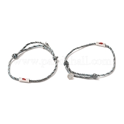 Bracelets réglables en fil de nylon&nbsp;BJEW-G634-01