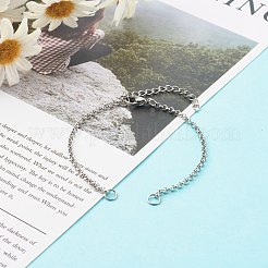 Anlaufbeständige 304 Edelstahl-Kettenarmband-Made&nbsp;AJEW-JB00994