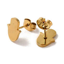 Boucles d'oreilles à tige en acier inoxydable 304 avec placage sous vide PVD&nbsp;EJEW-Z040-43G