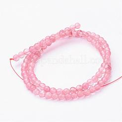 Cuentas de cristal de cuarzo cereza hebras&nbsp;Z0ND1011