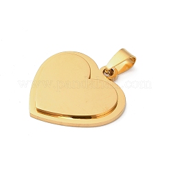 Pendentifs vierges estampés en acier inoxydable 304&nbsp;STAS-H481-03A-G