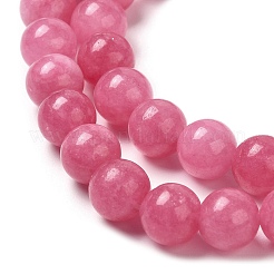 Gefärbt natürlichen weißen Jade Perlen Stränge&nbsp;G-M402-C03-12