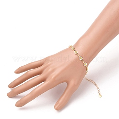 Bracelets à maillons en laiton émaillé&nbsp;BJEW-JB05674