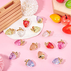 14 pièce 7 styles en acrylique transparent avec pendentifs en alliage&nbsp;TACR-TA0001-86