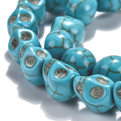 Chapelets de perle en turquoise synthétique teinte&nbsp;G-M145-17-B