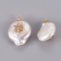 Pendenti con perle d'acqua dolce coltivate naturali&nbsp;PEAR-F008-52G