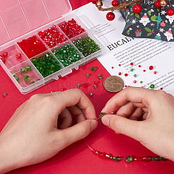Perles de verre électrolytiques à thème de Noël&nbsp;EGLA-SC0001-35