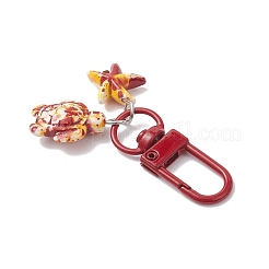 5 ciondolo in turchese sintetico con tartaruga e stella marina&nbsp;HJEW-JM04263