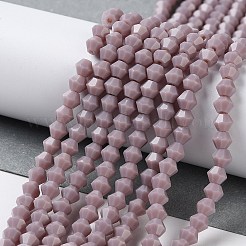 Opake einfarbige Nachahmung Jade Glasperlen Stränge&nbsp;GLAA-F029-P4mm-13