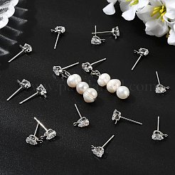 Shegrace Ohrstecker-Verschluss aus Messing mit klarem Zirkonia in Tropfenform&nbsp;XGR0104P-116P