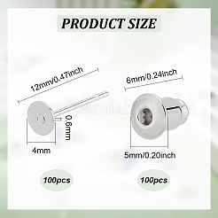 100 Stück Ohrstecker aus Messing&nbsp;KK-BC0013-23