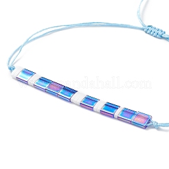 Gliederarmband aus Glassamen&nbsp;BJEW-JB08894-03