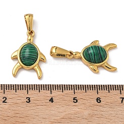 Pendentifs synthétiques en malachite&nbsp;STAS-L309-03G