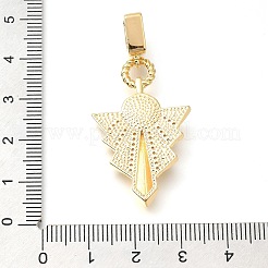Ciondoli in smalto con zirconi cubici trasparenti in ottone micro pavé&nbsp;KK-S049-30G