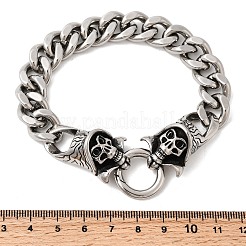 304 Edelstahl Cuban Link Kettenarmbänder für Unisex&nbsp;BJEW-A092-06A-P