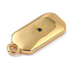 Adornos de latón micropavé de circonia cúbica&nbsp;ZIRC-I054-12G-04