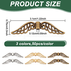 150 pz 3 colori perline in lega di stile tibetano&nbsp;FIND-GO0002-53