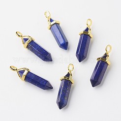 Natürliche lapislazuli doppelterminierte spitze anhänger&nbsp;X-G-G902-B02