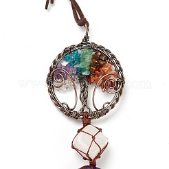 Adorno colgante chakra&nbsp;AJEW-I059-03RG