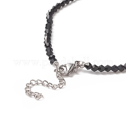Conjunto de collares de gargantilla de pareja en blanco y negro&nbsp;NJEW-JN04224