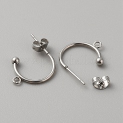 Boucles d'oreilles à tige en acier inoxydable 304&nbsp;X1-STAS-TAC0017-02C