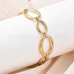 Bracelets à maillons ovales en acier inoxydable 304 pour femmes&nbsp;BJEW-A169-04G