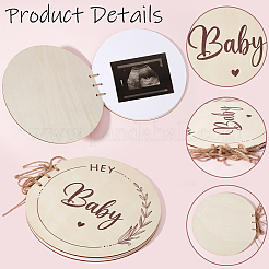 Rond avec le mot hey baby&nbsp;DIY-WH20002-58B
