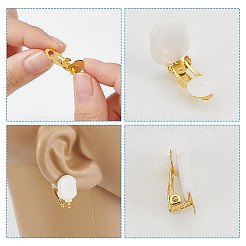 120 Stück 6 Stile Harz mit Silikon-Eisen-Clip-on-Ohrring-BeZubehör&nbsp;FIND-WR0011-55