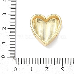 Breloques coulissantes en laiton en forme de cœur&nbsp;X-KK-P349-18B-G