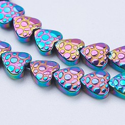 Electroplate non magnetici ematite sintetico fili di perline&nbsp;G-J380-6mm-A05