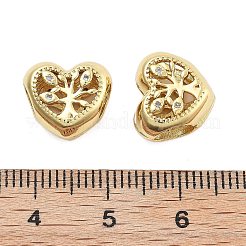 Messing Mikro ebnen Zirkonia European Beads&nbsp;KK-Q006-52G