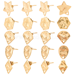 40 stücke 5 arten 304 edelstahl stud ohrring Zubehörse&nbsp;STAS-SC0010-37