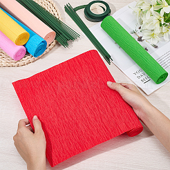 6 Rolle handgemachtes Krepppapier in 6 Farben&nbsp;DIY-CP0012-89C