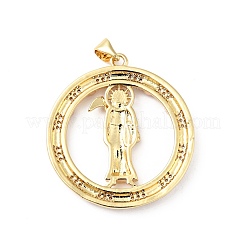 Anhänger aus Messing mit Gestellbeschichtung aus klarem Kubisch Zirkonia&nbsp;ZIRC-I059-12G