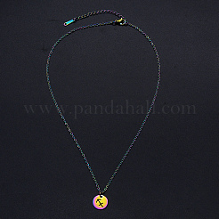 201 colliers pendentifs en acier inoxydable&nbsp;LS-NJEW-S105-JN627-9