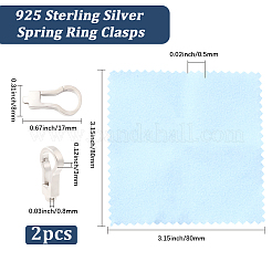 2 Stück 925 Sterlingsilber-Federtorringe&nbsp;STER-BBC0008-73