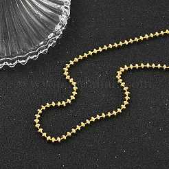 Collane con catena a palline in ottone da 2.5 mm&nbsp;NJEW-K312-01G