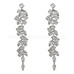 Legierung Rhinestone-Troddel baumeln Ohrringe&nbsp;FS-WG3A30F-01