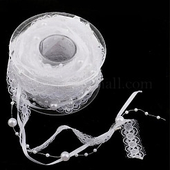 1 Rolle Spitzenbesatz aus Polyester mit Blumen&nbsp;OCOR-HY0001-08A
