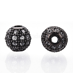 Perles de zircone cubique de placage de rack en laiton&nbsp;ZIRC-S001-6mm-A01