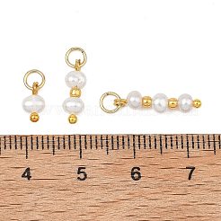 3 Stück 3 Arten natürliche Süßwasser-Zuchtperlenanhänger&nbsp;PALLOY-JF05554