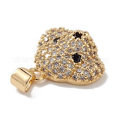 Pendentifs avec zircon cubiques à micro-pavés en laiton&nbsp;KK-M240-01F