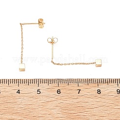 Ohrstecker aus Messing mit Quaste&nbsp;LS-EJEW-D321-01G